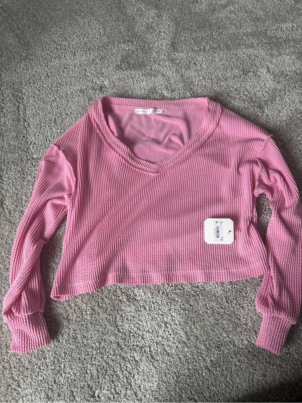 Altar'd State Layne Ribbed Top - Pink NWT - Picture 2 of 4
